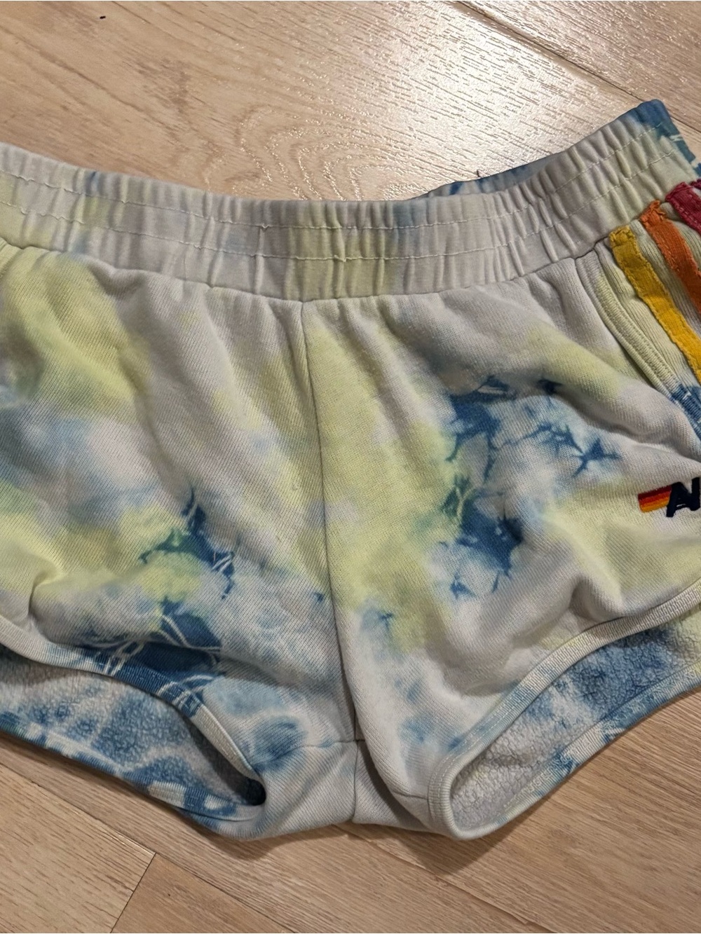 Aviator Nation Tie-Dye' Shorts - Yellow & Blue
